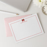 CARTÃO DE NOTAS ARCO DE NATAL VERMELHO COQUETE MISTOLÊS PERSONALIZ<br><div class="desc">Cartões chatos de papelaria personalizados feminina e feminina para as Feiras de Natal apresentam seu nome na fonte Sans Serif, juntamente com elegante festivo vermelho no estilo coquetel, enfeitiçado com amoras e amoras, As mesmas arcos estão no reverso da carta. O nome pode ser facilmente personalizado para tornar um design...</div>