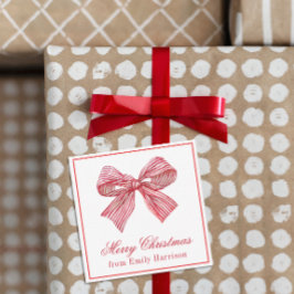 Cartão De Notas Arco em branco e vermelho