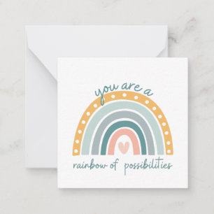 Cartão De Notas Arco-íris de Possibilidades - Pastel Positive Vibe