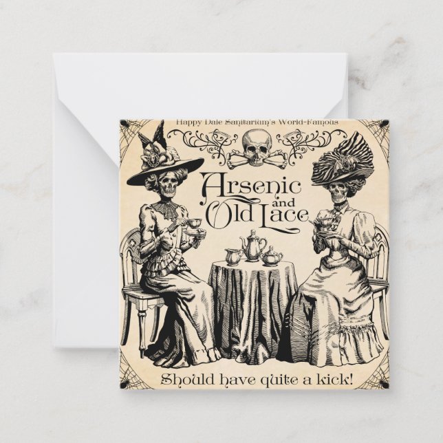 Cartão De Notas Arsênico e Renda Antiga (Frente)