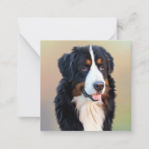 Cartão De Notas arte de cão da montanha bernesa