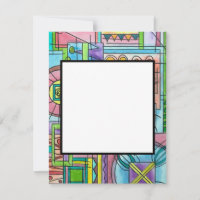 Arte De Cores Aquáticas Brancas Pintadas À Mão