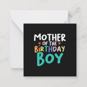 Cartão De Notas Arte de Mamãe Mãe do Menino do Aniversário