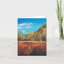 Cartão De Notas Arte de Paisagem das Árvores de outono