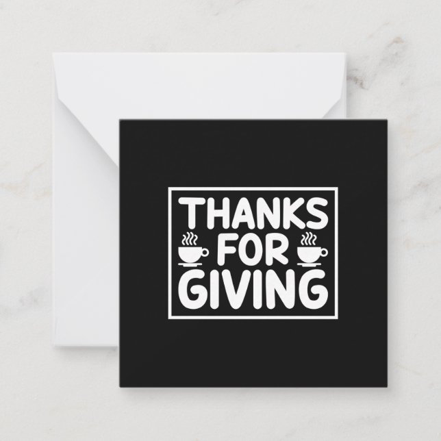 Cartão De Notas Arte do Café Agradecendo por Dar (Frente)