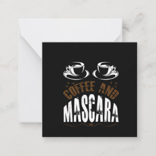 Cartão De Notas Arte do Café Café e Máscara