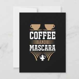 Cartão De Notas Arte do Café Café e Máscara