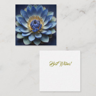 Cartão De Notas Arte Espiritual do Flor Azul Lotus Personalizada