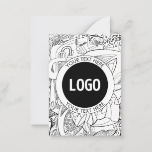 Cartão De Notas Arte Moderna Original e Seu Logotipo
