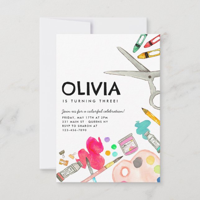 Cartão De Notas Artista de Arte Orçamentária Partido Pintura Pintu (Frente)