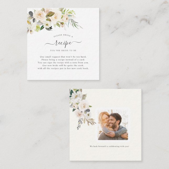 Cartão De Notas ArtsApp Aquarela Rosa Alabastro Solicitação Anexo (Frente/Verso)