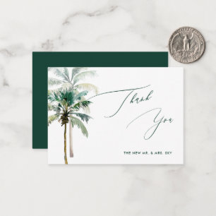 Cartão De Notas ArtsApp Tropical Luxe Caligrafia Agradecimento