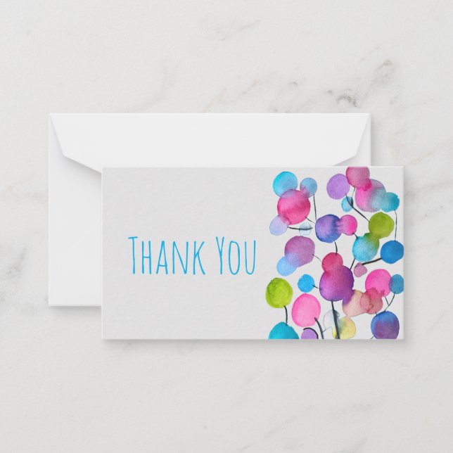 Cartão De Notas Árvore de abstrato cor-de-rosa-branca (Frente)