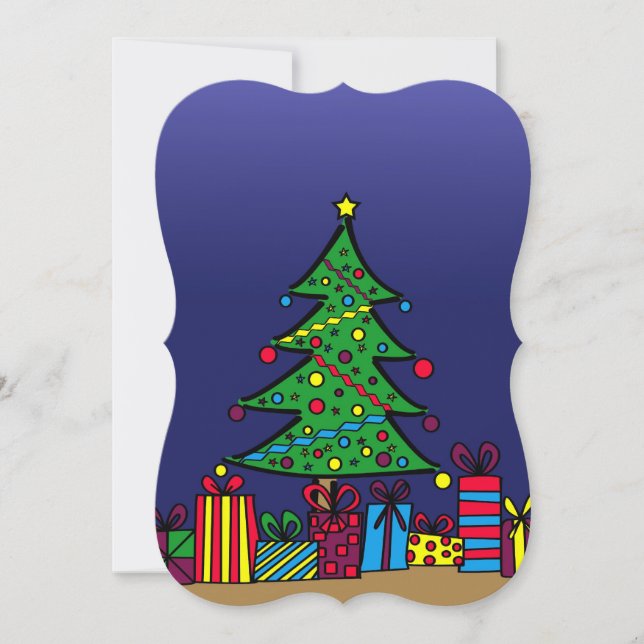 Cartão De Notas Árvore de Natal (Frente)