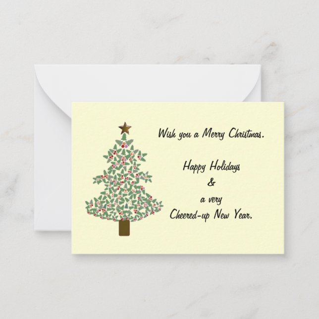 Cartão De Notas Árvore de Natal Ártico (Frente)