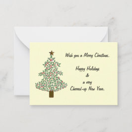 Cartão De Notas Árvore de Natal Ártico