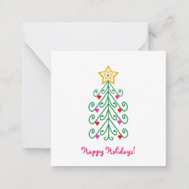 Cartão De Notas Árvore de Natal Gelada Mini