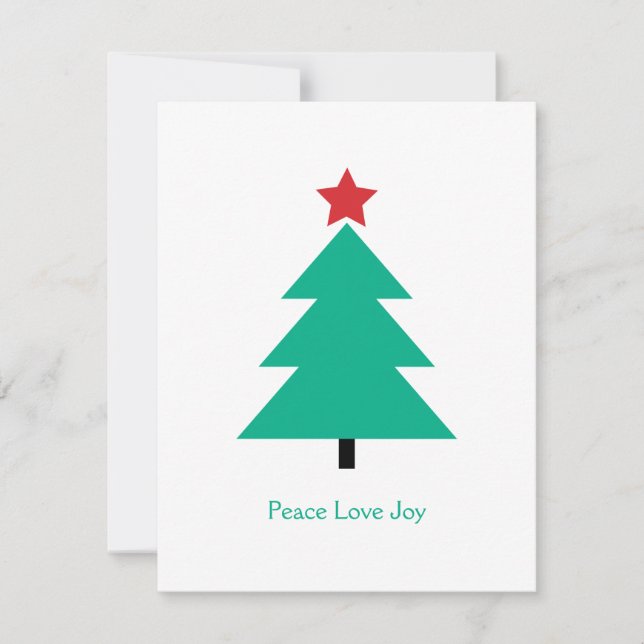 Cartão De Notas Árvore Natal Personalizável (Frente)