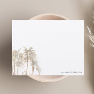Cartão De Notas Árvores de Palma de Aquarela Personalizadas