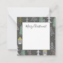 Árvores e Casas de Natal no Quadro Negro Rosa Amar