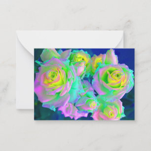 Cartão De Notas As Rosas Pérolas Iridescentes