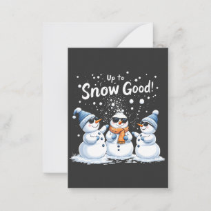 Cartão De Notas Até neve bom divertido boneco de neve natal
