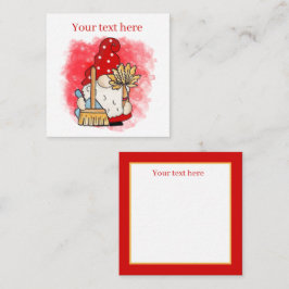 Cartão De Notas atividade de limpeza fofofa adicionar gnomo de tex