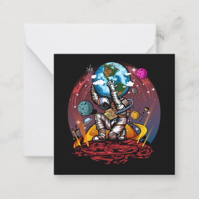 Cartão De Notas Atlas Space Man (Frente)