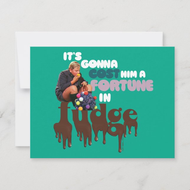 Cartão De Notas Augustus Gloop - Uma Fortuna em Fudge (Frente)