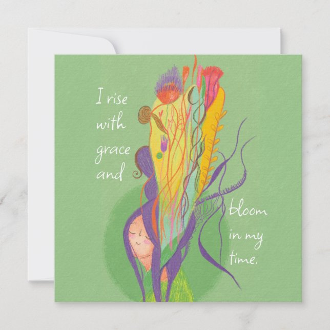 Cartão De Notas Aumento da placa de confirmação de empoderamento d (Frente)