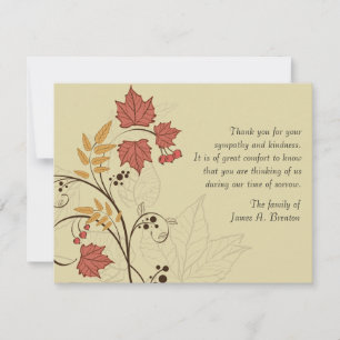 Cartão De Notas Autumn Deixa A Caverna, Obrigado Notecard