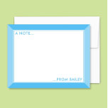 Cartão De Notas Azul Celeste 2-Tons Fofo Feminino<br><div class="desc">Este design apresenta uma moldura com duas tonalidades com espaço para o seu texto pessoal na parte superior e inferior. Clique no botão personalizar se desejar mover/dimensionar as imagens e modificar ainda mais o texto! Variações deste design, cores adicionais, bem como produtos coordenados estão disponíveis em nossa loja, zazzle.com/store/doodlelulu. Entre...</div>
