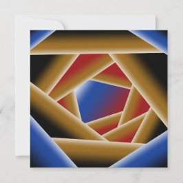 Cartão De Notas Azul Negro Vermelho Dourado Abyss Abstrato Art