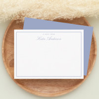 Azul Pastel de Script Clássico Mínimo Elegante