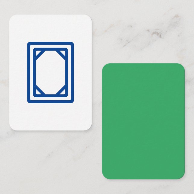 Cartão De Notas Azulejo do Dragão Branco Mahjong com Jade Green Ba (Frente/Verso)