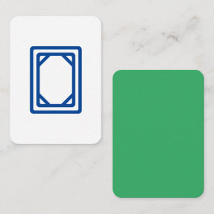 Cartão De Notas Azulejo do Dragão Branco Mahjong com Jade Green Ba