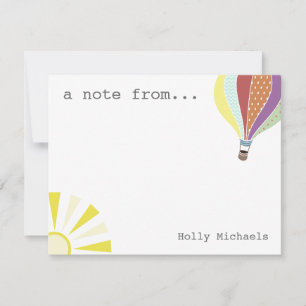 Cartão De Notas Balão de Ar Quente e Notecard Plana Personalizado 