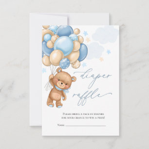 Cartão De Notas Balões de Urso de Teddy Fralda Raffle
