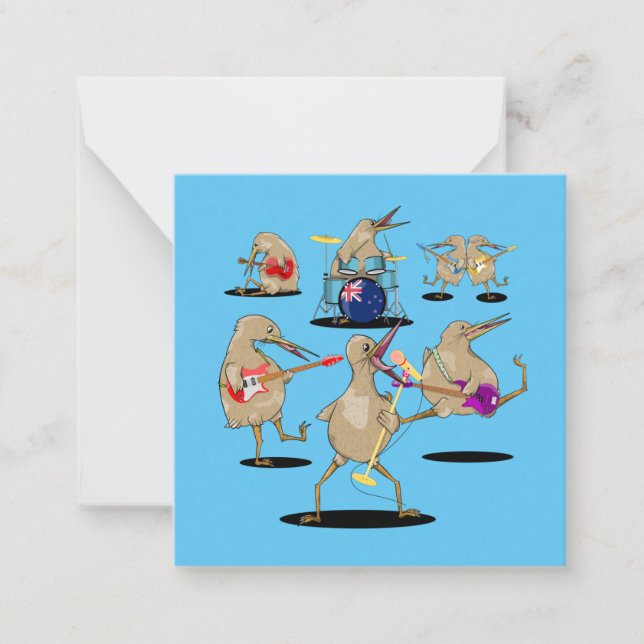 Cartão De Notas Banda NZ Music Kiwi (Frente)