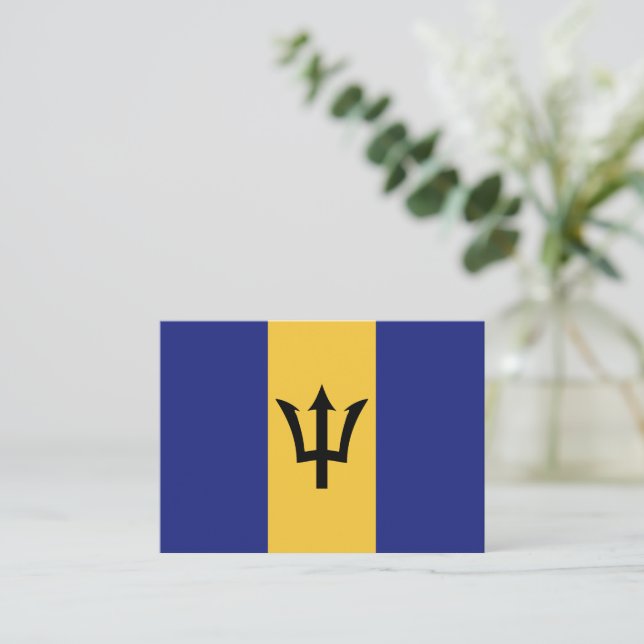 Cartão De Notas bandeira Barbados (Em pé/Frente)