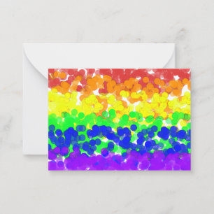 Cartão De Notas Bandeira Bokeh Orgulho Gay - LGBTQ