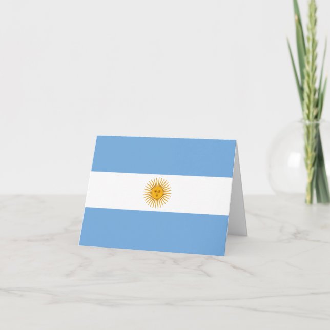 Cartão De Notas Bandeira da Argentina (Frente)