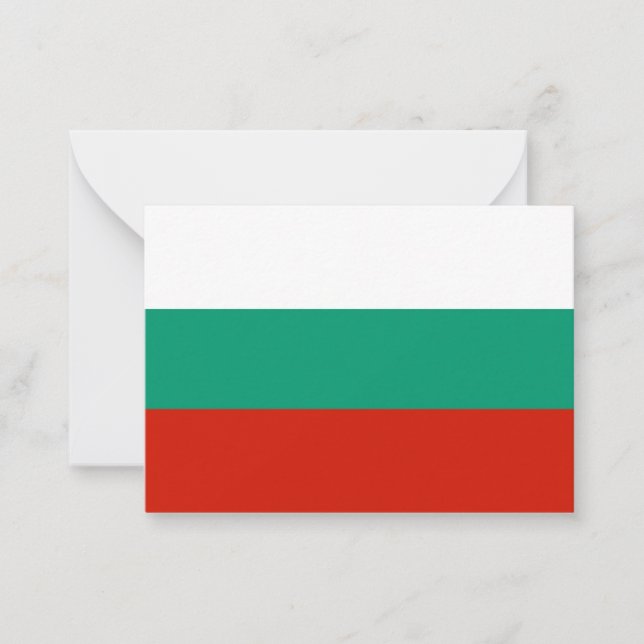 Cartão De Notas Bandeira da Bulgária (Frente)