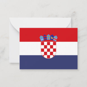 Cartão De Notas bandeira da Croácia