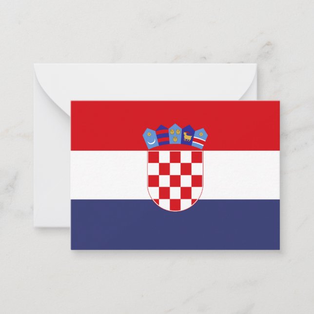 Cartão De Notas Bandeira da Croácia (Frente)