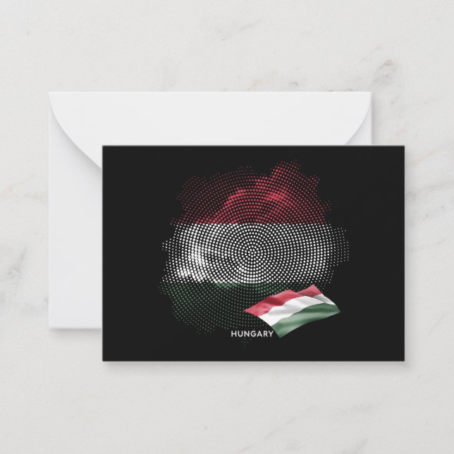 Cartão De Notas bandeira da Hungria (Frente)