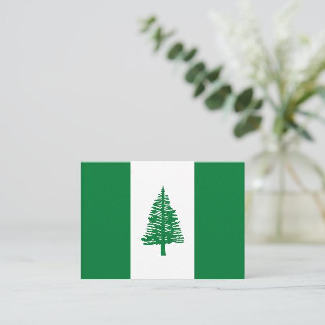 Cartão De Notas Bandeira da Ilha Norfolk (Em pé/Frente)