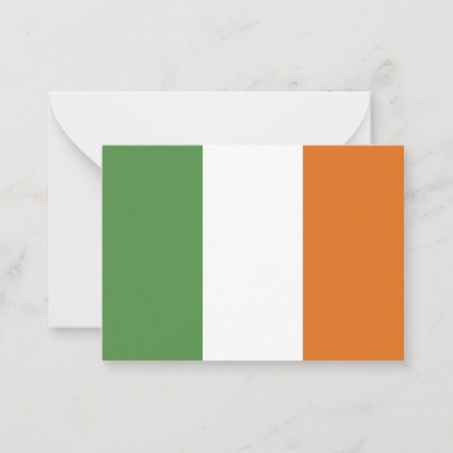 Cartão De Notas Bandeira da Irlanda (Frente)