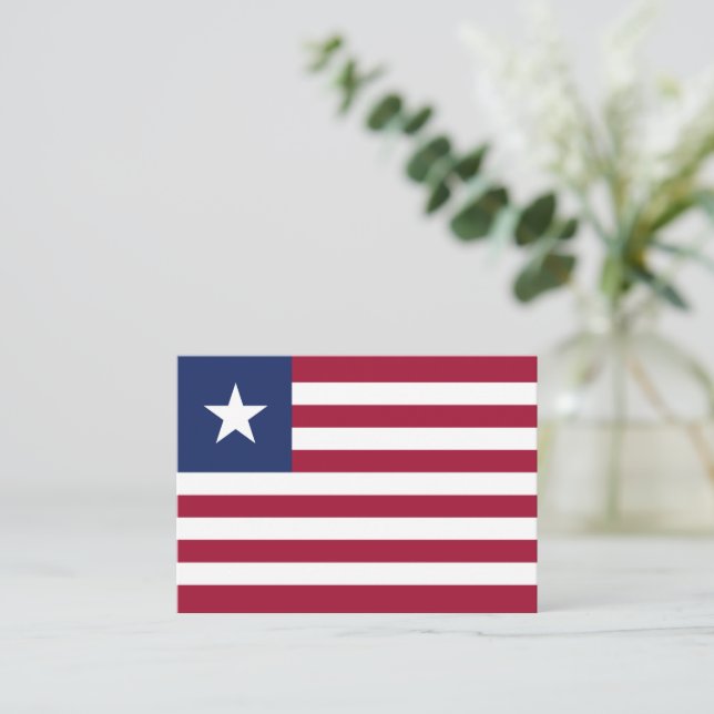 Cartão De Notas Bandeira da Libéria (Em pé/Frente)
