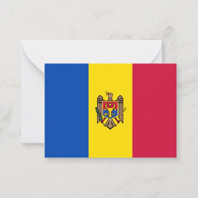 Cartão De Notas Bandeira da Moldávia (Frente)
